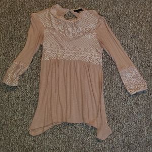Nude lace top
